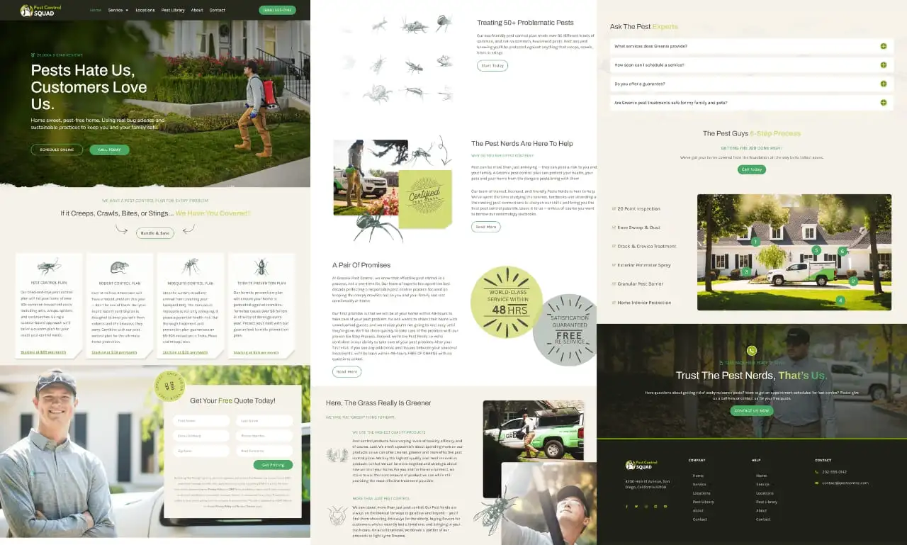 pest control web templates